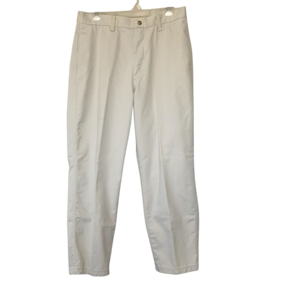 Wrangler Hero Khaki Men's Flat Front Relaxed Fit Wrinkle Resistant Pants 34 x 30
